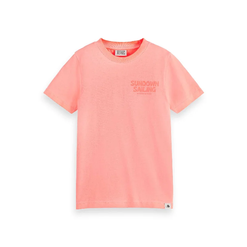 Scotch Shrunk  Neon Coral Logo T-Shirt