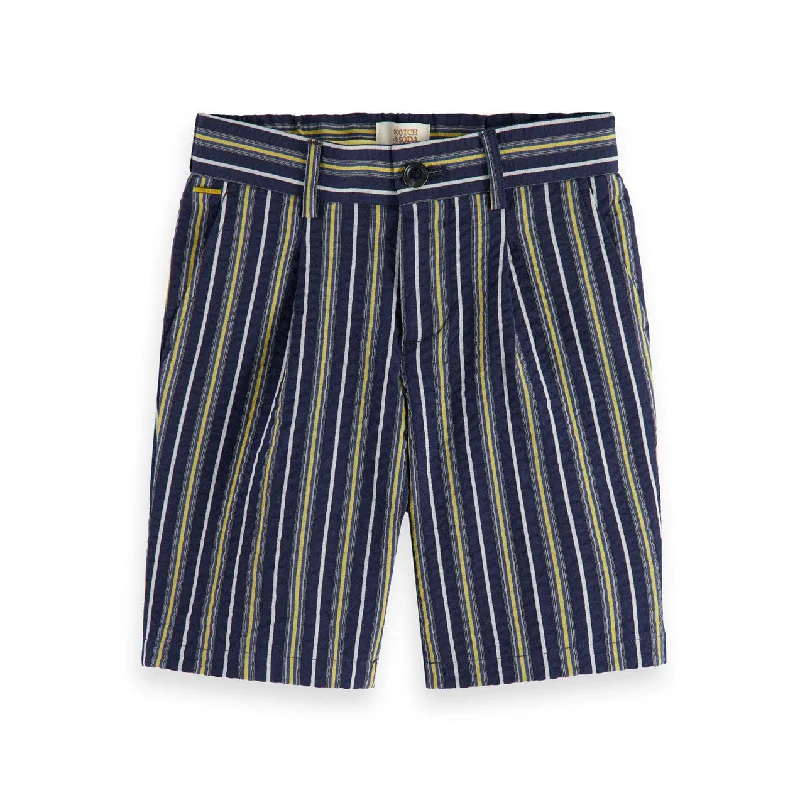 Scotch Shrunk  Navy Striped Seersucker Shorts