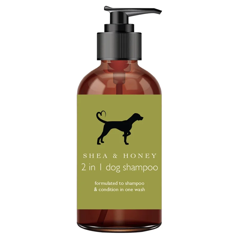 Pet shampoo: a shampoo specifically used to clean pet hair,2 in 1 Dog Shampoo Shea & Honey 500ml