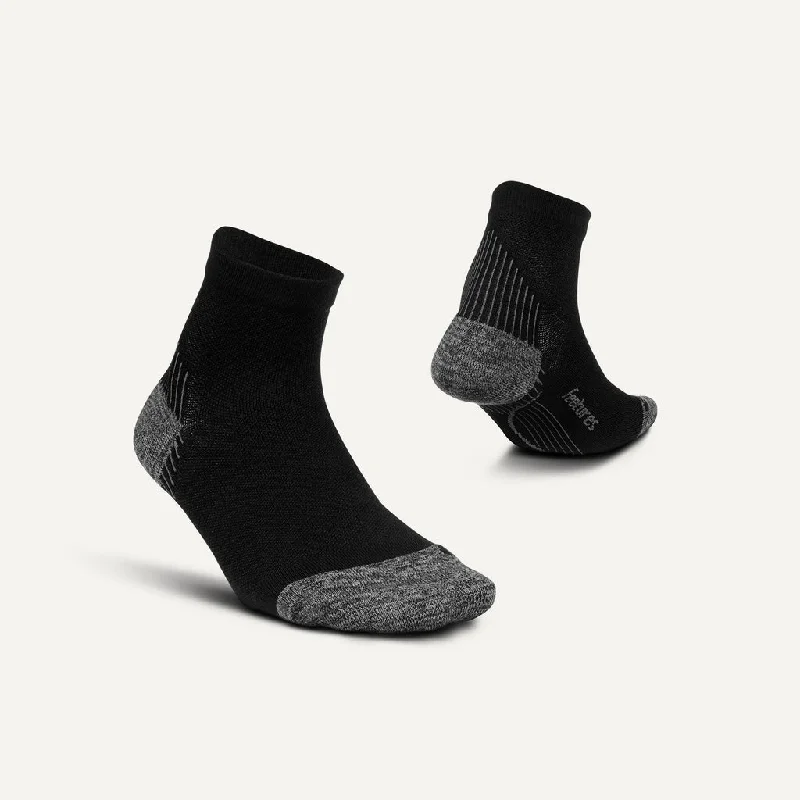 Plantar Fasciitis Relief Light Cushion Quarter Sock - Black