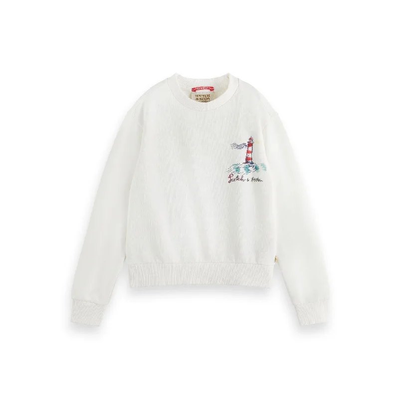 Scotch Shrunk  Off White Printed Sweatshirt