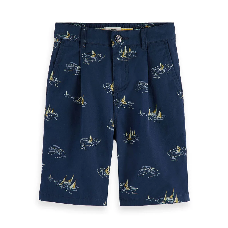 Scotch Shrunk  Sailboats Allover Printed Chino Shorts