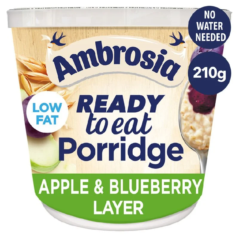 Ambrosia Ready to Eat Porridge Pot Apple & Blueberry Layer